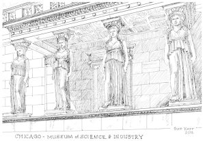 Caryatids at the Museum of Science and Industry (Chicago)